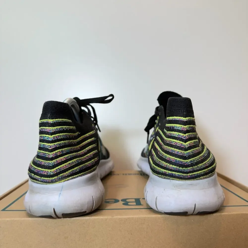 Nike Free RN Flyknit Womens 11 Hyper Multi Black Running Comfort Daily Sneakers
